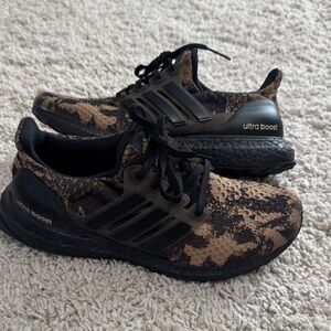 Adidas Ultra Boost Black and Brown Patterned Sneakers